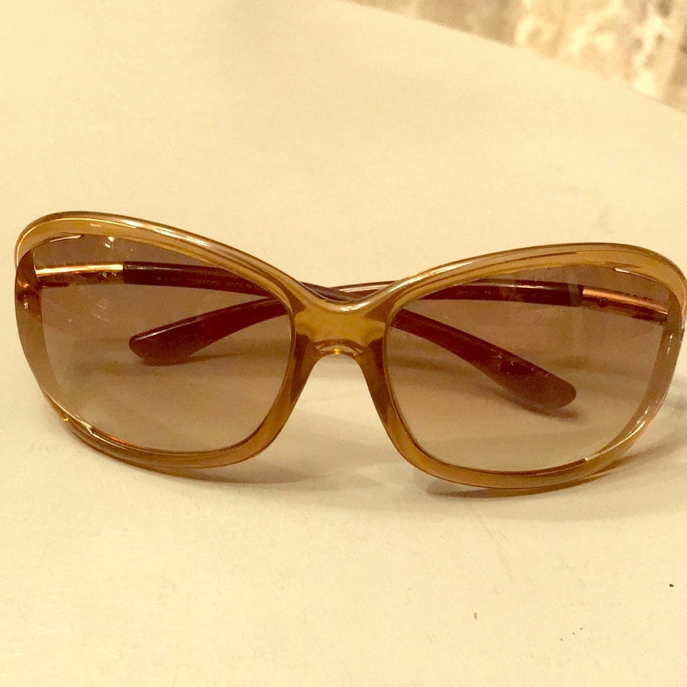 Tom Ford Jennifer frames goldish beige frame
